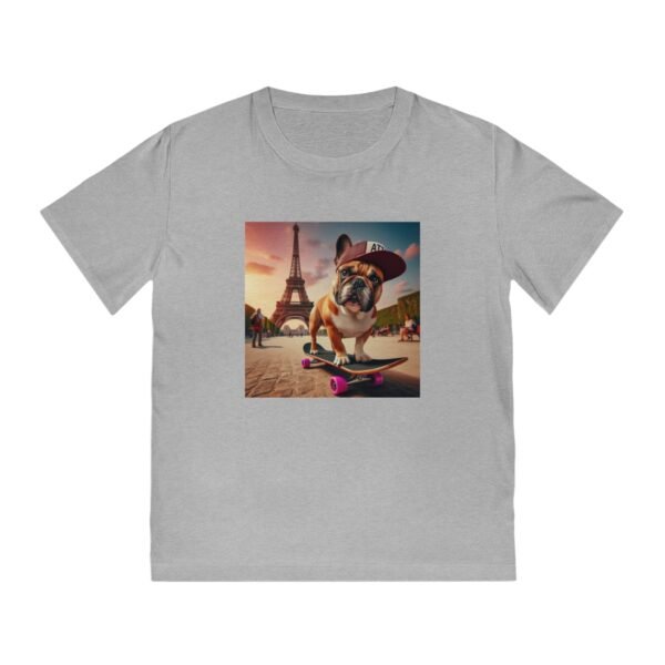 T-shirt unisexe - Charly le bouledogue Français à Paris – Image 5