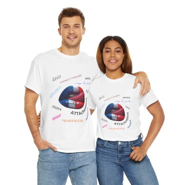 T-shirt unisexe coton épais FRENCH KISS – Image 3