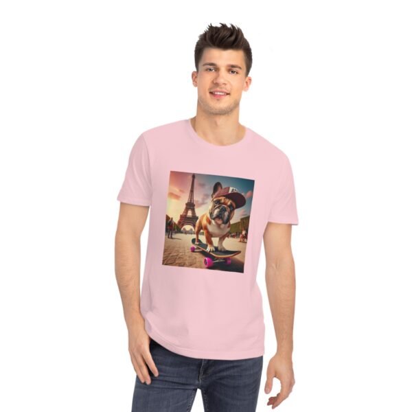 T-shirt unisexe - Charly le bouledogue Français à Paris – Image 12
