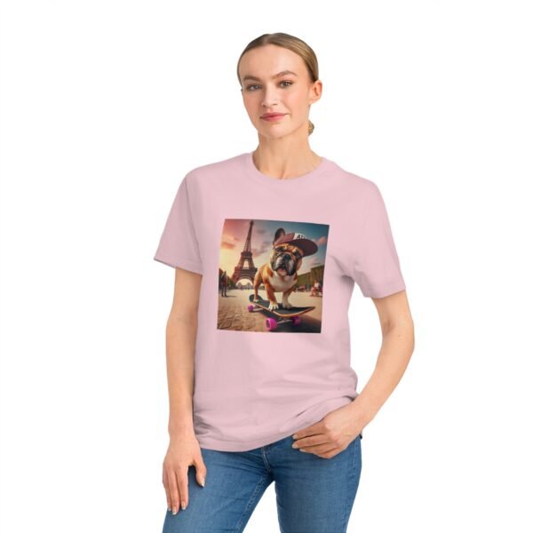 T-shirt unisexe - Charly le bouledogue Français à Paris – Image 11